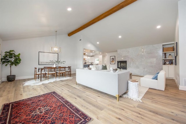 2101 NW 60th St, Oklahoma City, OK 73112 - living room with light wood-type flooring, recessed lighting, and baseboards