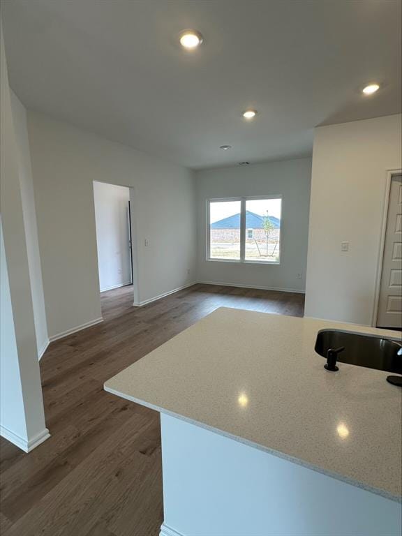 866 SW 11th St, Newcastle, OK 73065 - spare room with wood finished floors, baseboards, and recessed lighting