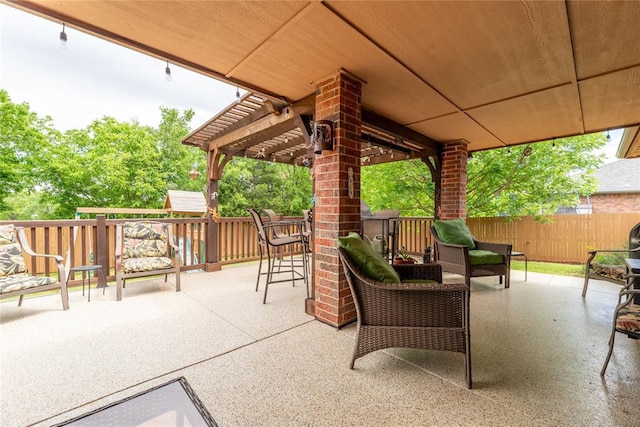 3305 Tecumseh Meadows Way, Norman, OK 73069 - view of patio / terrace with fence