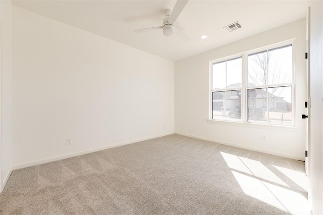 9213 NW 85th St, Yukon, OK 73099 - unfurnished room with carpet flooring, ceiling fan, baseboards, and recessed lighting
