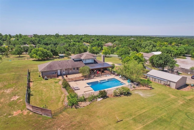 7941 E Sorghum Mill Rd, Edmond, OK 73034 - bird's eye view of a pool area