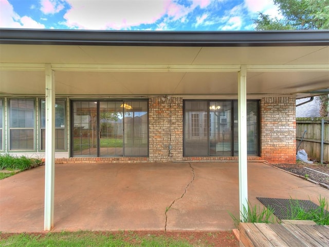 view of patio with fence