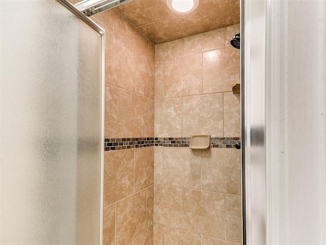 bathroom view of a shower stall