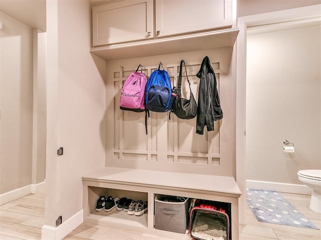 mudroom with baseboards