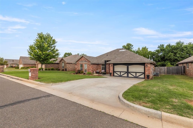 13141 Austrian Pine Dr, Choctaw, OK 73020 - single story home with a garage, driveway, brick siding, and a shingled roof