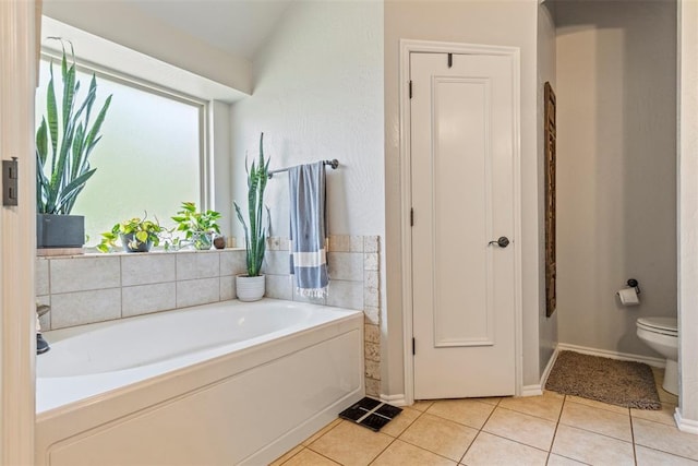 13141 Austrian Pine Dr, Choctaw, OK 73020 - full bath featuring a bath, toilet, and tile patterned floors