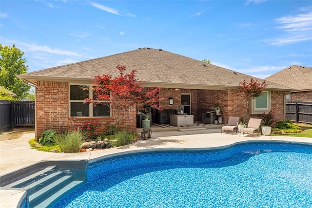 13141 Austrian Pine Dr, Choctaw, OK 73020 - view of pool featuring fence and a patio area