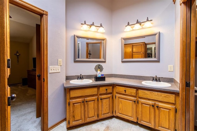 717 Hunters Run, Midwest City, OK 73130 - bathroom with double vanity