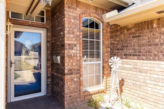 717 Hunters Run, Midwest City, OK 73130 - entrance to property featuring brick siding