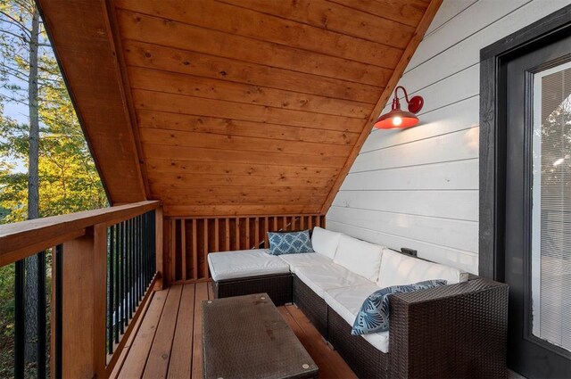 48 Cedar Hills Trl, Broken Bow, OK 74728 - deck featuring outdoor lounge area