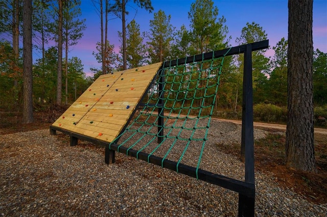 48 Cedar Hills Trl, Broken Bow, OK 74728 - view of playground at dusk