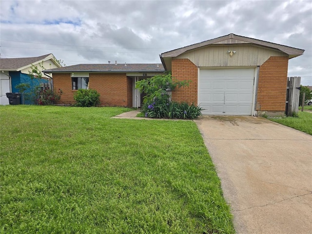 3401 SW Abilene Dr, Lawton, OK 73501 - ranch-style home featuring brick siding, concrete driveway, and a front yard