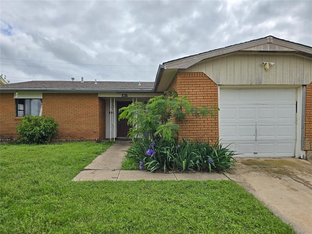 3401 SW Abilene Dr, Lawton, OK 73501 - single story home with brick siding, a front yard, driveway, and a garage