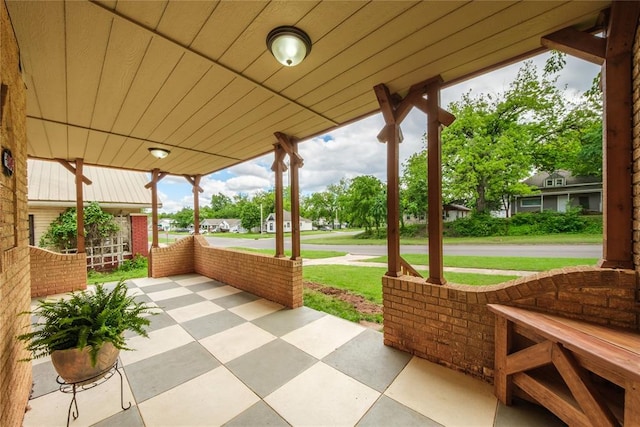 view of patio with covered porch