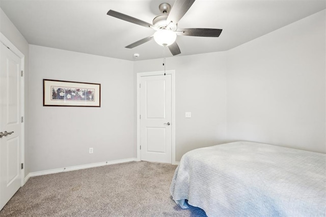 8400 Poplar Dr, Edmond, OK 73034 - bedroom with carpet and a ceiling fan