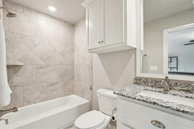 8400 Poplar Dr, Edmond, OK 73034 - full bathroom featuring vanity and shower / bathtub combination