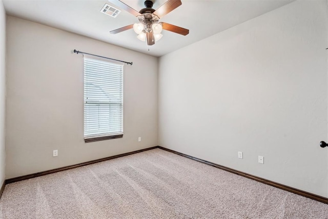 12812 NW 6th St, Yukon, OK 73099 - spare room with carpet flooring, ceiling fan, and baseboards