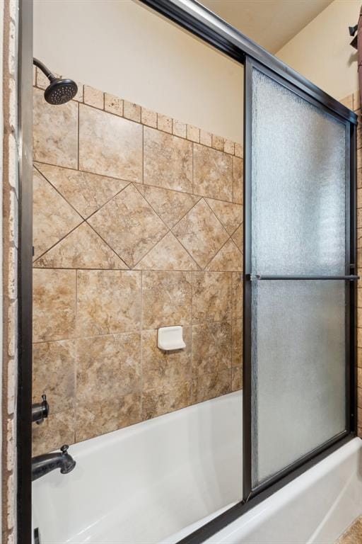 12812 NW 6th St, Yukon, OK 73099 - full bath with shower / bath combination with glass door
