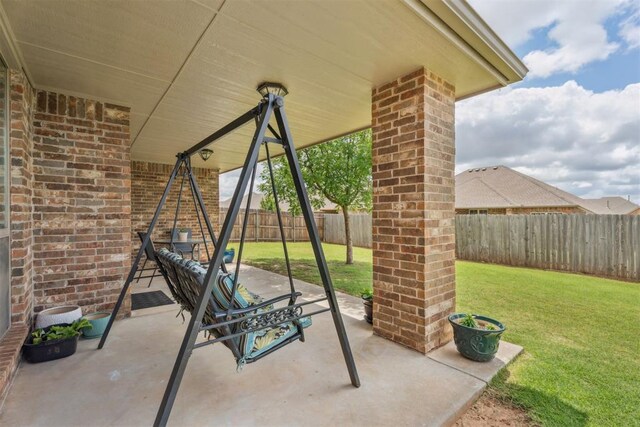12812 NW 6th St, Yukon, OK 73099 - view of patio / terrace