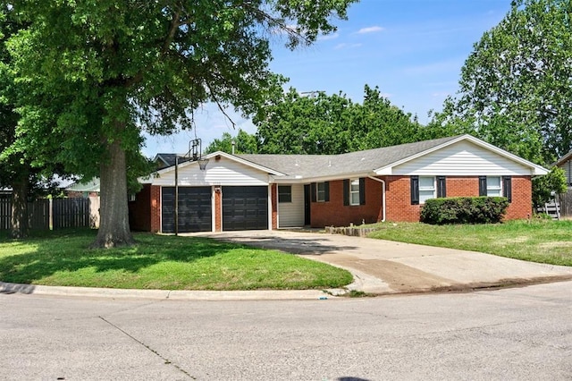 2528 Oakridge Dr, Bethany, OK 73008 - ranch-style house with driveway, an attached garage, and brick siding