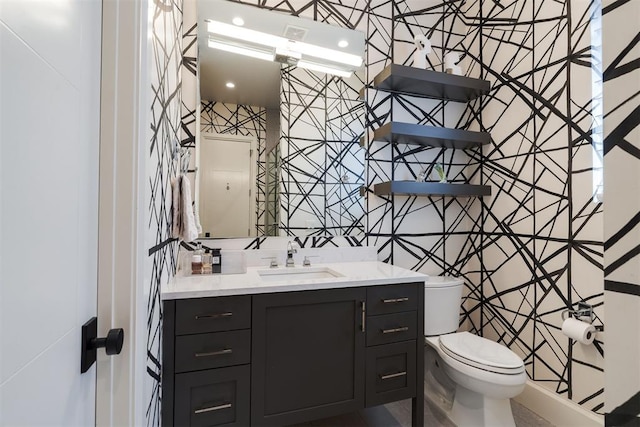 909 NW 156th St, Edmond, OK 73013 - bathroom featuring toilet and vanity