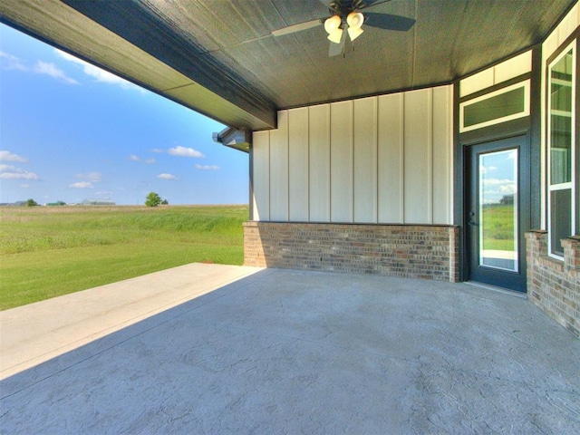 4850 Ranchero Dr, Edmond, OK 73025 - view of patio / terrace with a ceiling fan