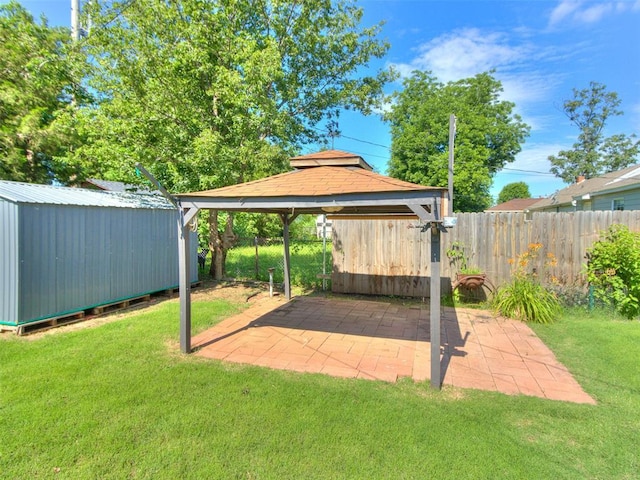 3208 NW 34th St, Oklahoma City, OK 73112 - view of yard featuring a patio, a gazebo, and a carport