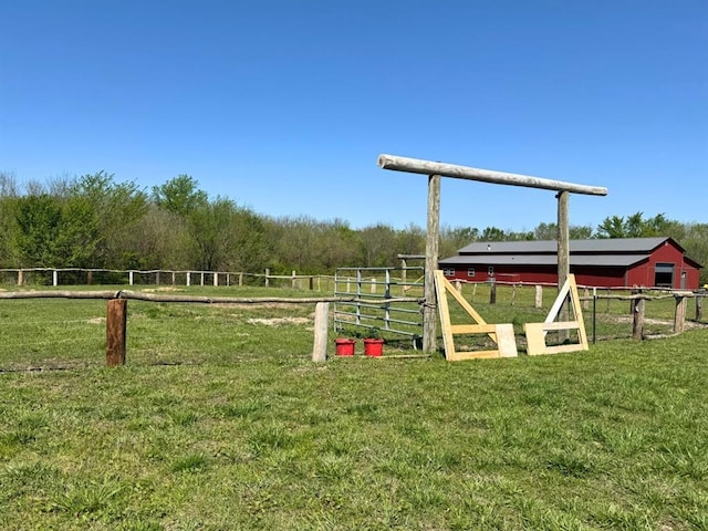 377056 E 1040th Rd, Okemah, OK 74859 - view of play area featuring an outbuilding