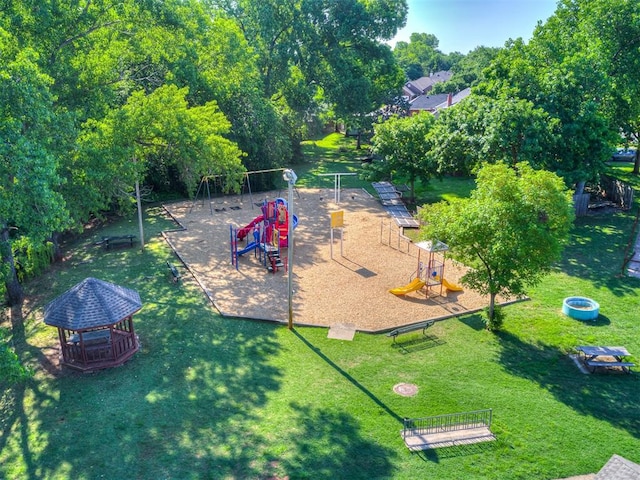 aerial view of a park