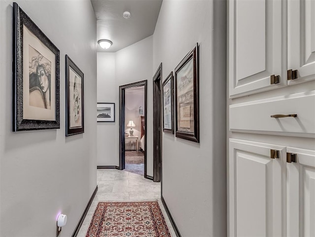hallway with baseboards