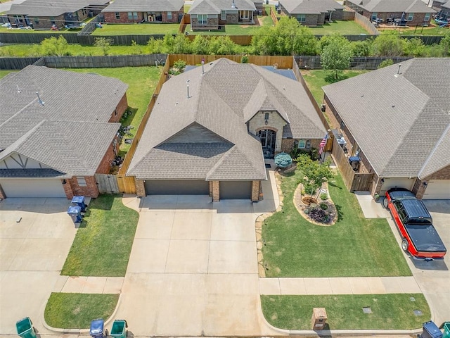aerial perspective of suburban area