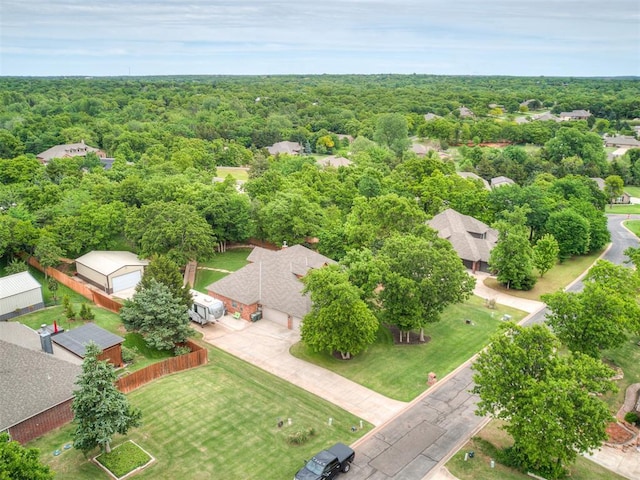 3570 Riverwood Ln, Edmond, OK 73034 - drone / aerial view of a heavily wooded area