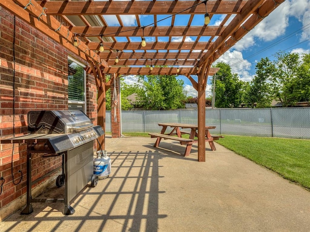 4900 Republic Dr, Oklahoma City, OK 73135 - view of patio / terrace featuring a pergola