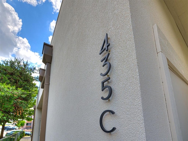 exterior view of stucco siding