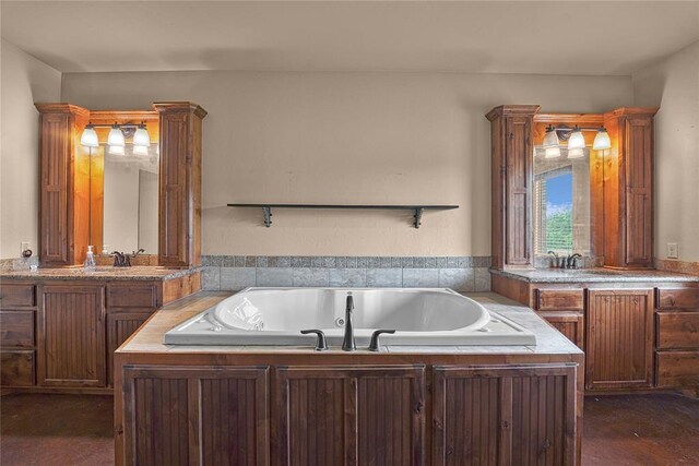 21698 SW Coombs Rd, Cache, OK 73527 - full bathroom featuring a whirlpool tub and vanity