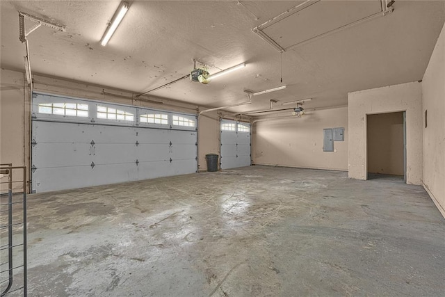 21698 SW Coombs Rd, Cache, OK 73527 - garage with a garage door opener and electric panel