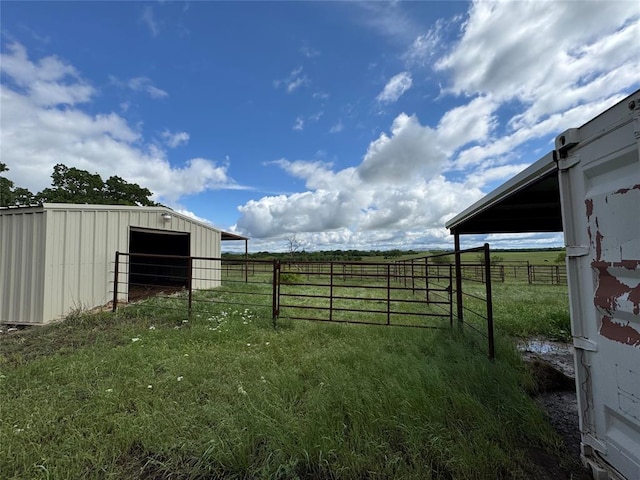 21698 SW Coombs Rd, Cache, OK 73527 - view of yard featuring an outbuilding, a garage, and an exterior structure