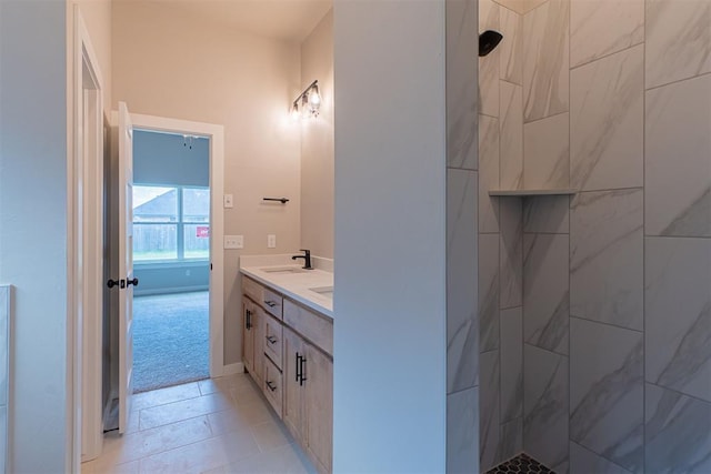 9205 Taggert Ln, Yukon, OK 73099 - full bath with tiled shower and double vanity