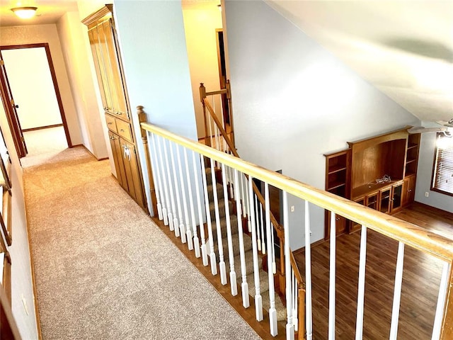 3113 SW 125th St, Oklahoma City, OK 73170 - hall featuring an upstairs landing and wood finished floors