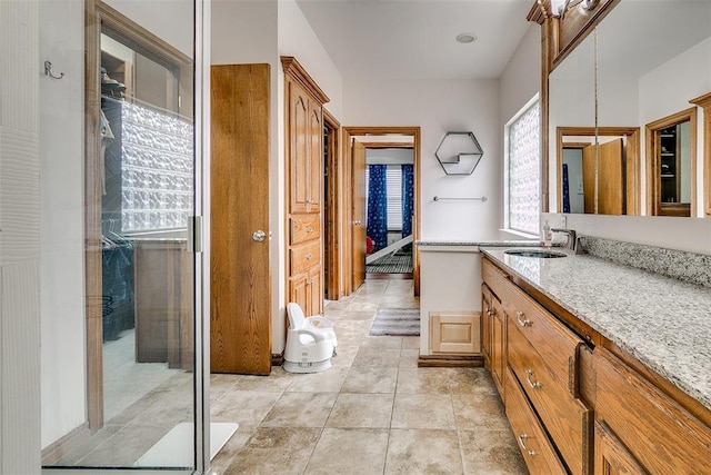 5608 Bent Creek Dr, Oklahoma City, OK 73135 - full bath with vanity and a shower stall
