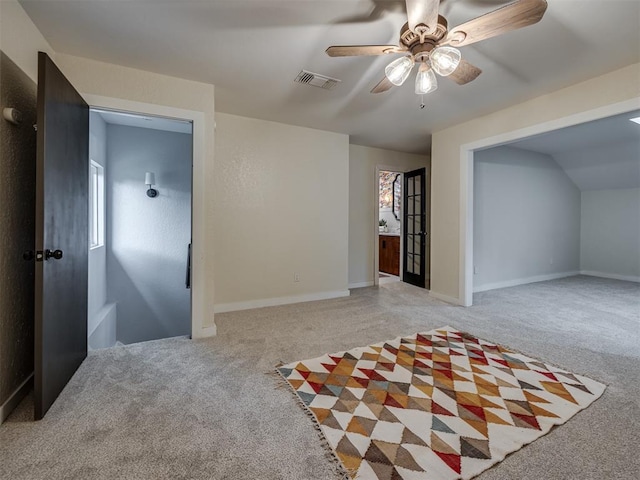 6401 Saddleback Dr, Oklahoma City, OK 73150 - spare room with light carpet, ceiling fan, and baseboards