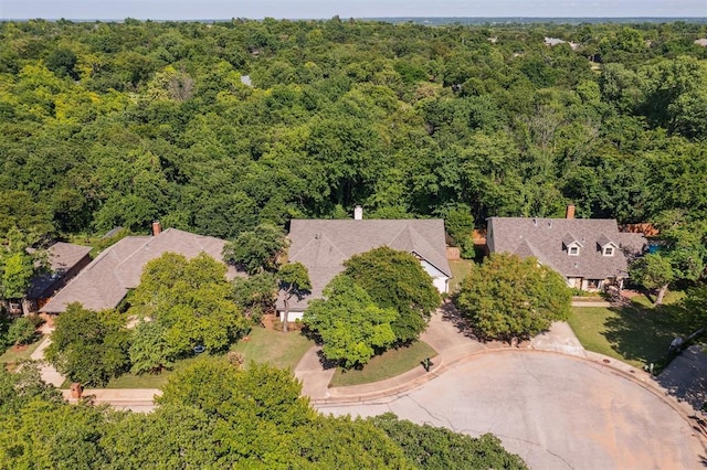 aerial view of a forest