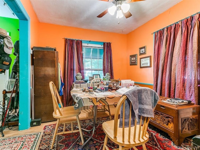 2321 Cashion Pl, Oklahoma City, OK 73112 - dining room with ceiling fan