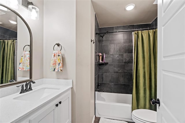 2803 Redwood Ct, Newcastle, OK 73065 - full bath with toilet, shower / tub combo with curtain, and vanity