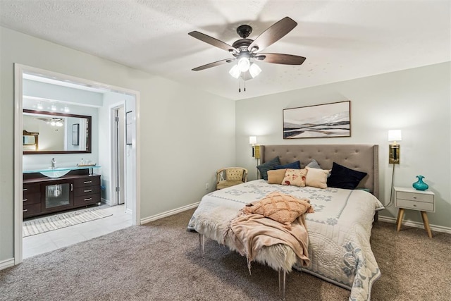 125 Creek Hollow Dr, Choctaw, OK 73020 - bedroom with light carpet, baseboards, and ceiling fan
