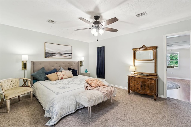 125 Creek Hollow Dr, Choctaw, OK 73020 - bedroom featuring carpet floors, baseboards, and a ceiling fan