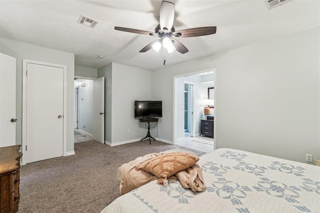 125 Creek Hollow Dr, Choctaw, OK 73020 - carpeted bedroom featuring baseboards and a ceiling fan