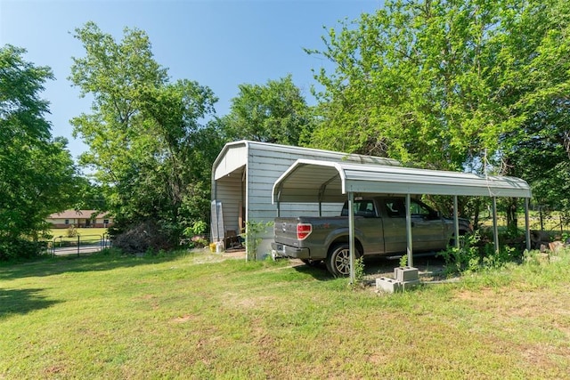 125 Creek Hollow Dr, Choctaw, OK 73020 - view of parking featuring a carport