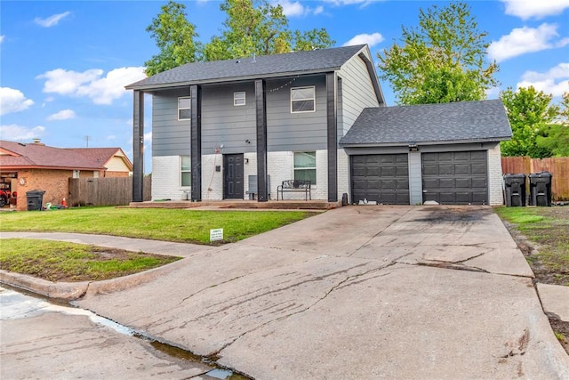 view of front of property with brick siding, a garage, and concrete driveway