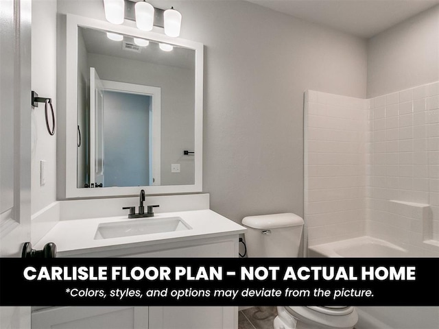 8517 NW 76th St, Oklahoma City, OK 73132 - full bathroom featuring toilet and vanity
